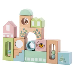 15 pièces ensemble de blocs de construction éducatifs pour enfants ensemble de blocs de musique en bois jouets
