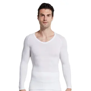 Meisu T017 Men Thermal Underwear Compression Shirt Body Slimming Warm Long Johns T-Shirt