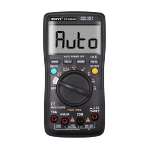 Multimètre numérique ZT300AB à sélection automatique de gamme, True RMS, pour courant alternatif, tension et température. - Product Image 4