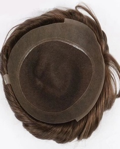 Ampia Disponibilità di Toupet da <span class=keywords><strong>Uomo</strong></span> con Base Australiana, Capelli Umani Europei 100% Vergini, Cuticole Allineate, Nodi Decolorati, Colore Marrone - Product Image 3