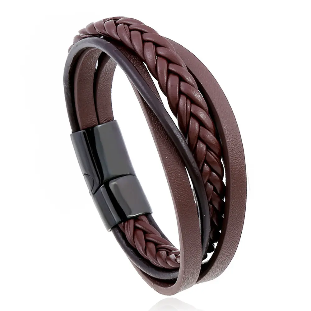 Handmade Multilayer Wrap Rope Bracelets & Bangles mens leather bracelets 2019 Fashion Jewelry Charm Vintage
