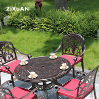 Chaise en aluminium moulé Loisirs Jardin Extérieur Villa en plein air Balcon Table et chaise Crème solaire imperméable