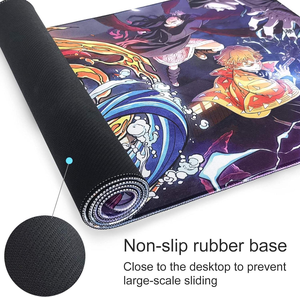 Tapis de souris de jeu Demon Slayer de haute qualité, personnalisable, grand tapis d'ordinateur compatible avec Kimetsu No Yaiba, sublimation - Product Image 2
