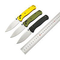 Couteau de poche pliable léger BM 535 avec lame D2, manche en aluminium, couteau de camping, de randonnée et de chasse, cadeau pour homme