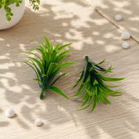 Plante Artificielle Herbe Aquatique 5 Couches, Herbe Ananas en Plastique, Feuillage Décoratif pour Composition Florale