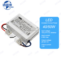 KELY 40/50W 36-42V DC Salida 100-277V AC 50/60Hz Entrada L/4KL-N 2K LED Controlador LED de potencia de corriente constante para luces LED