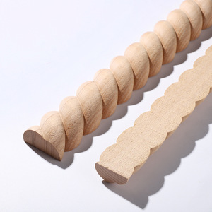 Moulures de meubles en bois sculptées CNC de style moderne, moulures en bois massif en forme de corde - Product Image 5