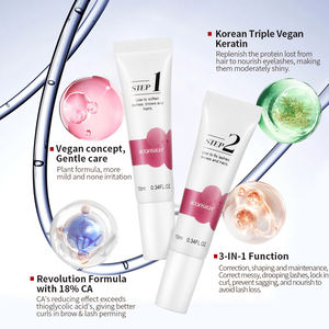 Kit de rehaussement des <span class=keywords><strong>cils</strong></span> et des sourcils à la kératine en gros, Camellia 2 en 1, vegan, cysteamine HCL, kit de rehaussement avec huile nourrissante - Product Image 4