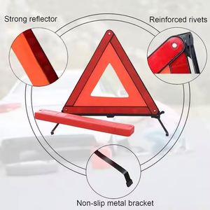 Triángulo de Advertencia Reflectante Plegable para Vehículos, Kit de Herramientas de Emergencia para Automóviles - Product Image 4