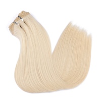 Extensions de cheveux vierges chinois, lisses et naturels, sans nœuds, 100g5g