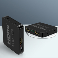 Répartiteur HD 4Kx2K en plastique 1 entrée 2 sorties, Répartiteur CCTV HD 1x2 avec adaptateur secteur, Prise en charge de la duplication/mirroring d'écran 2K X 4K 2160p