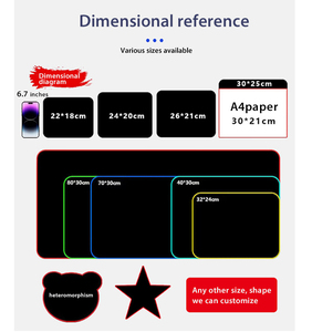 Alfombrilla de ratón de goma para ordenador con borde cosido estampado de mármol y tela de sublimación al por mayor, alfombrilla de juego de animales - Product Image 6
