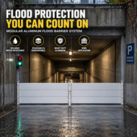 Système de barrières anti-inondation en aluminium modulaires, empilables et démontables pour tunnels de métro et parkings souterrains municipaux à usage intensif