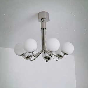 Simrishamn Himli hiện đại Bắc Âu 7 bóng đèn + 9W bóng đèn 3 năm Đèn trần hình cầu nhôm Chrome Đèn chùm nhà mặt dây chuyền đèn - Product Image 6