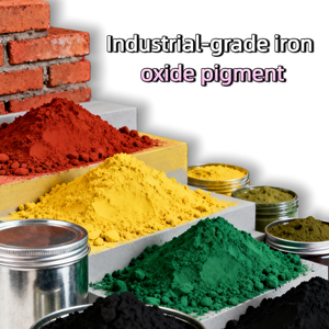 Pigmento Inorgánico en Polvo de Óxido de Hierro Fe2O3 (Rojo/Amarillo/Negro/Marrón/Verde) 100% Pureza Grado Industrial para Recubrimiento de Concreto - Product Image 2