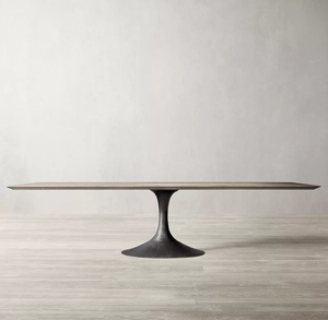 Mobili da ristorante di alta qualità tavolo da pranzo e sedia Set soggiorno sala da pranzo mobili per la casa in legno ferro metallico moderno estensibile - Product Image 5
