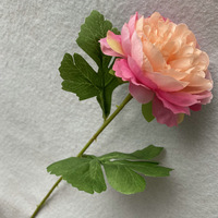 Vente en gros d'ornements d'intérieur de mariage tissu de soie pivoine artificielle fleur décorative rose artificielle
