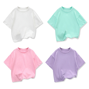 Vente en gros <span class=keywords><strong>de</strong></span> t-shirts à manches courtes en coton pour <span class=keywords><strong>enfants</strong></span>, garçons et filles, décontractés, personnalisés pour l'été - Product Image 1