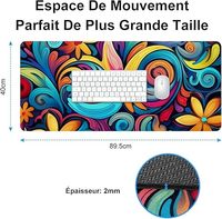 Tapis de souris de jeu rectangulaire personnalisé de taille personnalisée, dessin animé, RGB, doux, de qualité supérieure, confortable, 3 mm, impression par sublimation chauffée, en stock