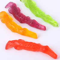 Bonbons gélifiés personnalisables de haute qualité, fabricant en gros, bonbons gélifiés halal en forme de crocodile