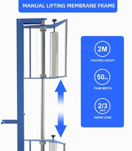 Wallepac High Efficient <b>Stretch</b> Film Mobile Packing <b>Machine</b> for Manual Vertical Pallet Wrapping With Lift Membrane Frame High Ef - Product Image 5