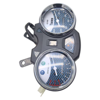 Speedometer Odometer Tachometer Instrumen Cluster Motor Baru 12V DC Cangkang Hitam Garansi 1 Tahun untuk Suzuki GN125