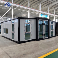 Casa Contenedor Modular Prefabricada de Lujo Personalizable de 20 pies/40 pies, Expandible, Moderna, Plegable, Portátil, Móvil, Mini Taller, Almacén