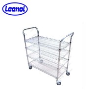 LEENOL Vente en gros ESD Pcb Storage Circulation Rack Trolley Cart Factory Custom Made Configuration4 ''Conductive BLACK Wheels