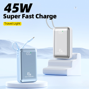 Bidirectional 45W Power Bank 20000mAh with Built-in Cable Outdoor Portable <b>Charging</b> Laptop Power Bank - Product Image 3