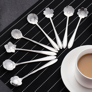Cuchara de acero inoxidable con diseño de flor de cerezo, cuchara para café, cuchara para mezclar, cuchara para postre, cuchara para helado, regalo de boda - Product Image 4