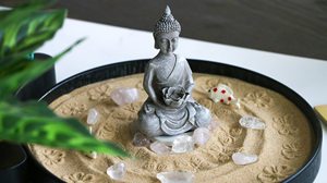 Kit de jardín de Buda Zen japonés al por mayor, herramienta de bonsái para decoración interior del hogar con macetas y jardineras, Kit de meditación - Product Image 6