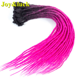 <span class=keywords><strong>Dreadlocks</strong></span> synthétiques fait à la main, tresses au Crochet, Extension de cheveux, une racine, couleur Ombre, <span class=keywords><strong>Dreadlocks</strong></span> artificielles, vente en gros - Product Image 4