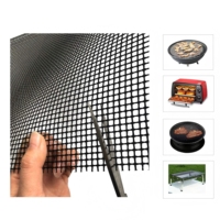 Tapis de cuisson croustillants en maille ouverte en PTFE, doublures rapides pour four, feuilles de déshydrateur, mailles perforées antiadhésives pour grille-pain