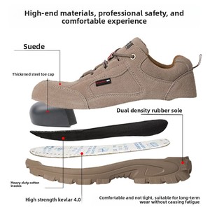 Chaussures de travail basses anti-perforation, anti-écrasement, antistatiques, à embout d'acier pour l'industrie du soudage électrique, chaussures de sécurité pour hommes - Product Image 2
