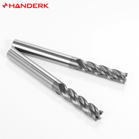 Ensemble de fraises carrées en carbure de tungstène HANDERK HRC45 à 4 cannelures pour routeurs CNC, ODM/OEM disponible