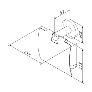 Porte-<span class=keywords><strong>papier</strong></span> <span class=keywords><strong>toilette</strong></span> mural Metalique 55021-CR avec couvercle, <span class=keywords><strong>rangement</strong></span> pour <span class=keywords><strong>papier</strong></span> <span class=keywords><strong>toilette</strong></span> imperméable pour salle de bain - Product Image 3