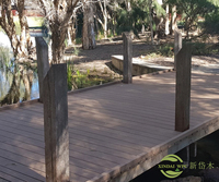 Plancher en composite bois-plastique 3D gaufré, résistant aux intempéries, antidérapant, imperméable, pour jardin et terrasse