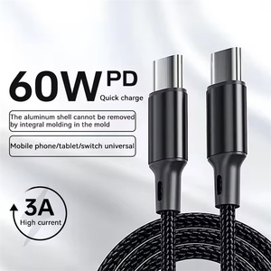 <span class=keywords><strong>C</strong></span>âble de données de type <span class=keywords><strong>C</strong></span> à <span class=keywords><strong>C</strong></span> double tête Pd60W <span class=keywords><strong>c</strong></span>âble de charge de voiture en tricot à charge rapide pour ordinateur portable Huawei Xiaomi Type <span class=keywords><strong>C</strong></span> télé<span class=keywords><strong>phone</strong></span> - Product Image 2