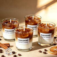 Neuartige Glasbecher-Eiswürfel-Form Gelee-Wachs Langlebige Aromatische Eiskaffee-Duftkerze