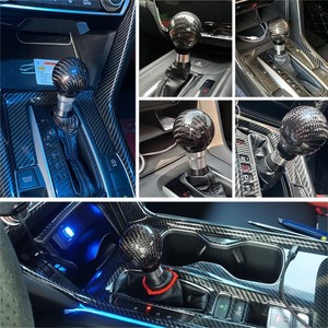 Honda Carbon Fiber Gear <b>Shift</b> <b>Knob</b> For 10th Gen Civic Automatic Transmission Ergonomic Design - Product Image 3
