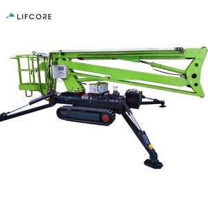 Crawler Teleskopik Elektrik Teleskopik Bisa Ditarik, <span class=keywords><strong>Platform</strong></span> Kerja Udara Karpet Truk Angkat Boom <span class=keywords><strong>Aerial</strong></span> Garpu Derek - Product Image 6