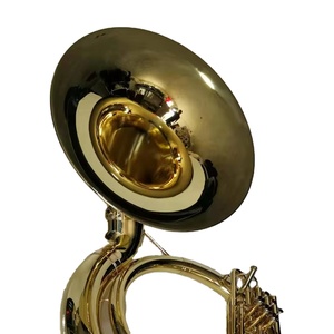 Sousaphone tout en laiton, <span class=keywords><strong>tuba</strong></span> basse professionnelle pour fanfare, instrument en laiton <span class=keywords><strong>avec</strong></span> 3 valves, vente en gros, grand cor basse SF-1001 - Product Image 1