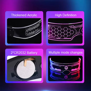 העליון אופנה 7-צבעים cyberpunk led משקפיים יצירתיים פסטיבל משקפי אור עבור הסיום & ramadan - Product Image 4