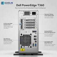 Server Dell PowerEdge T360 Tower Baru Asli Intel Xeon E-2400 DDR5 8 Bay Hot-Swap SAS SATA Enterprise SMB Server