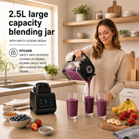 Licuadora 3 en 1, Máquina Licuadora de 1500W, Licuadora de Alta Resistencia, Procesador de Alimentos y Exprimidor, Máquina para Hacer Helados para la Cocina