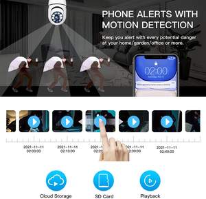 Caméra <span class=keywords><strong>IP</strong></span> PTZ 360° sans fil pour la maison, mini caméra numérique sans fil Wifi E27, caméra mini 5G sans fil Wifi 1080p HD, fabrication OEM, conforme aux normes RoHS et CE - Product Image 6