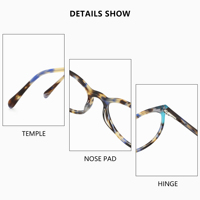 Montures de lunettes Lunettes Lunettes à monture pleine couleur transparente Lunettes optiques carrées en acétate
