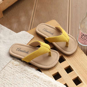 Sandalias de verano 2026 para niñas, chanclas de playa de color liso, calzado plano para vacaciones, estilo romántico. - Product Image 3