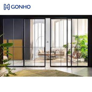 Cửa trượt kính chịu lực bão GONHO, vách ngăn nội thất, khung nhôm hợp kim, cửa trượt kính không ray, kiểu dáng mỏng - Product Image 3