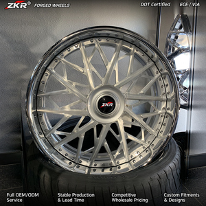 ล้อแม็กซ์ ZKR ขนาด 20-26 นิ้ว 5x115 5x120 แบบ 2 ชิ้น ผลิตด้วยวิธี<span class=keywords><strong>ฟ</strong></span>อร์จ ขอบเว้าลึก ขัดเงา ผลิตจากอลูมิเนียมอัลลอย 6061-T6 สำหรับรถ Dodge Charger Challenger Camaro - Product Image 3